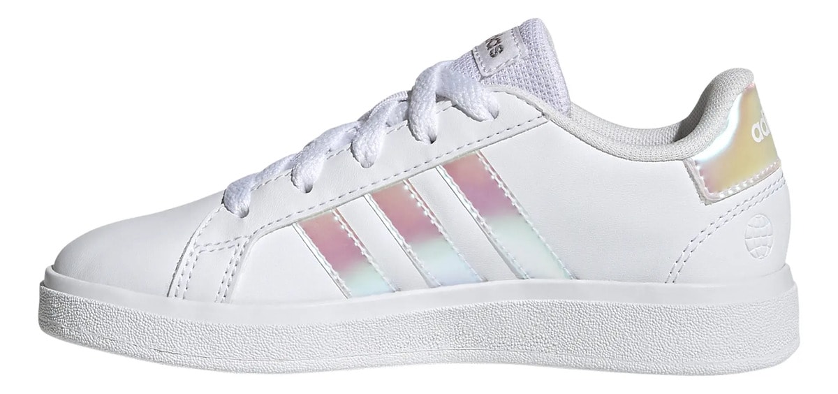 Tenis adidas Grand Court Niña Casual Cintas Ajustables Blanco Infantil T17-25 — imagen 11