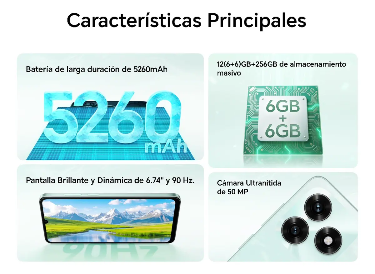 Celular Honor X5C Plus 4+256 + Earbuds Honor X7e — imagen 8