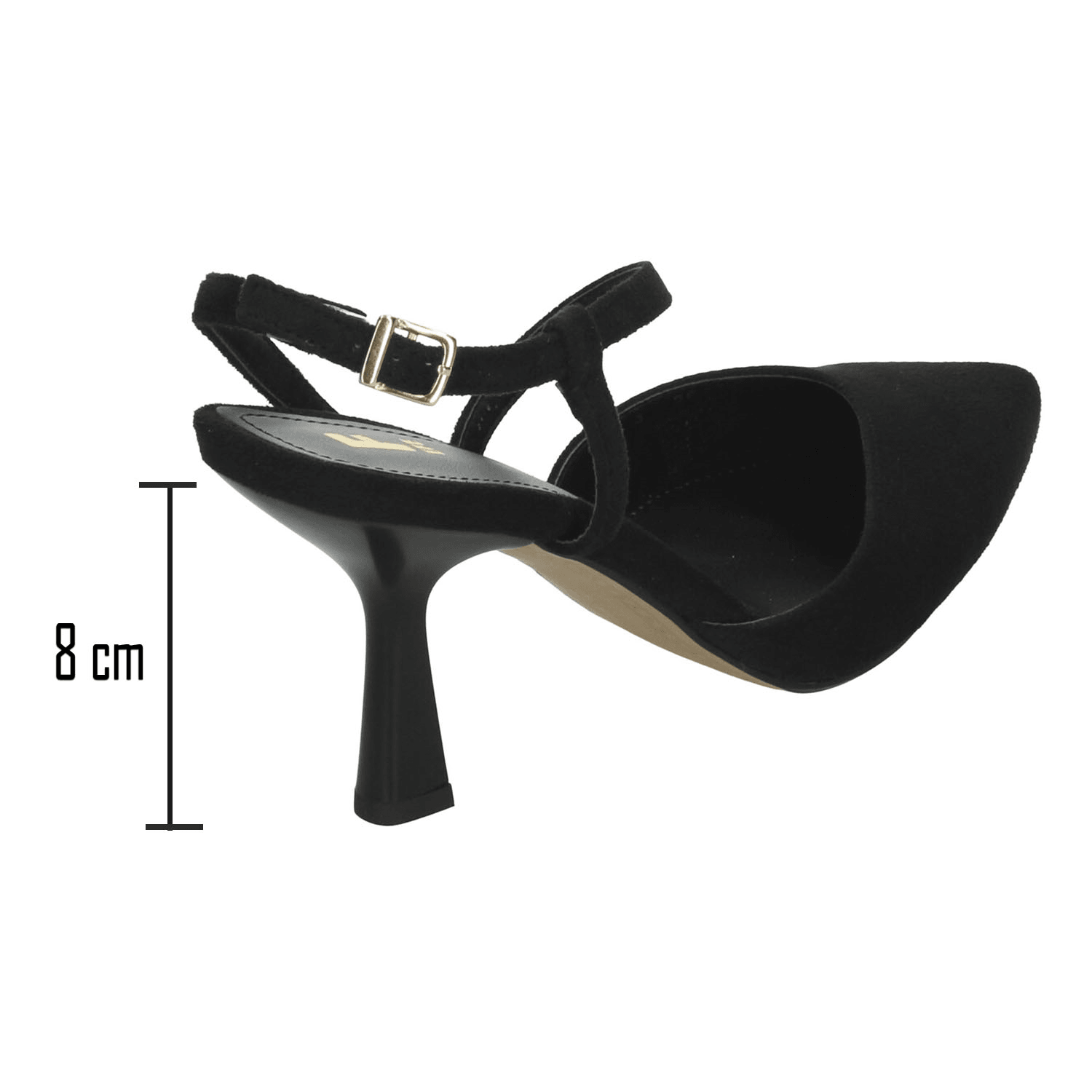 Zapatillas Efe Dama Casual Slingback Punta Negro Mujer — imagen 3