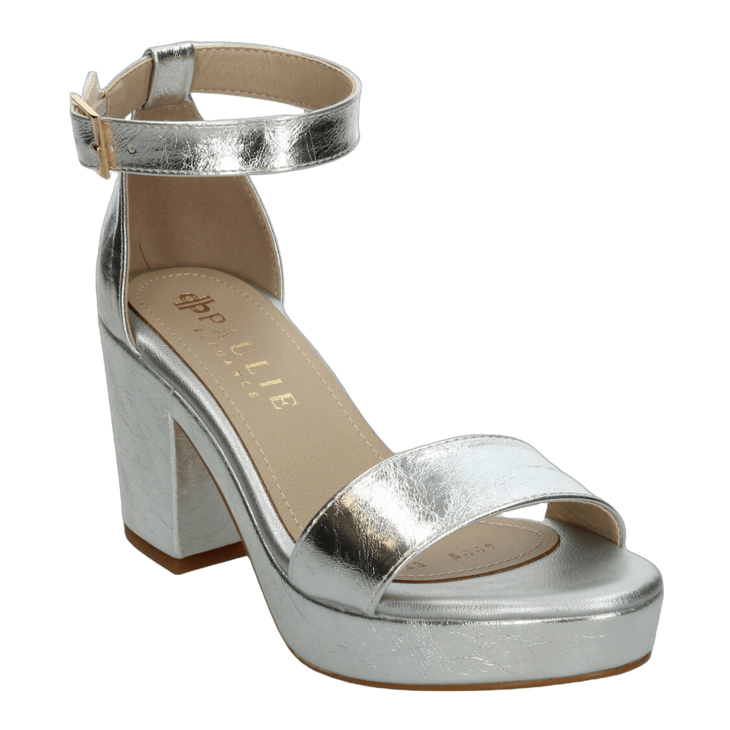 Sandalias Dama Paulie Plateado Fiesta Mujer — imagen 5