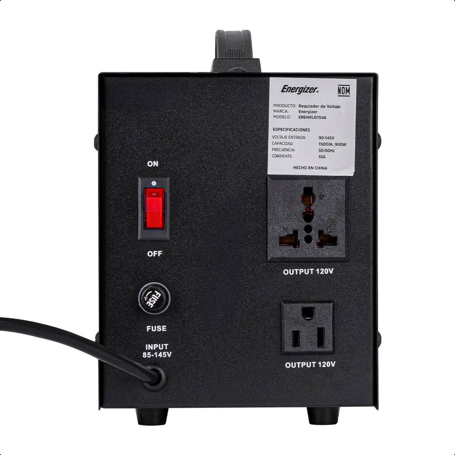 Regulador de Voltaje Energizer 1500VA 900W Protección — imagen 5