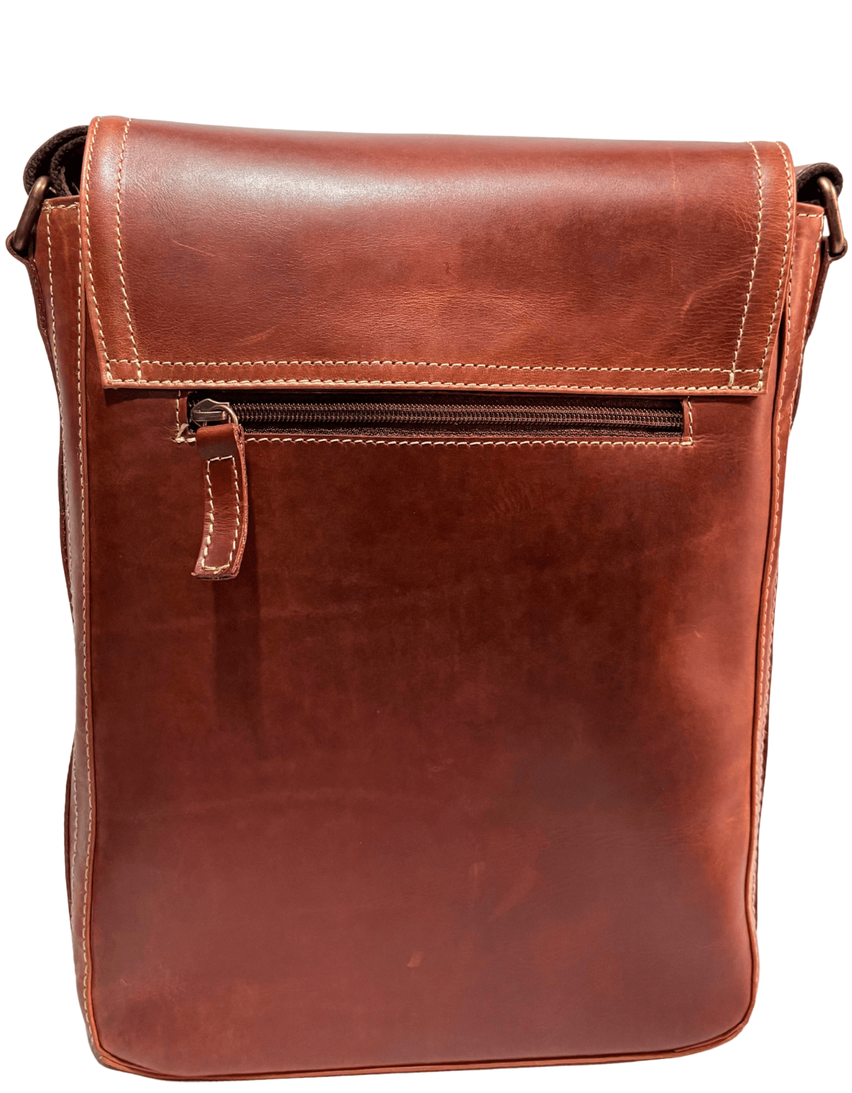 Portafolio Bolero Mediano Vertical Piel Legitima Ternera Gruesa Che. — imagen 7