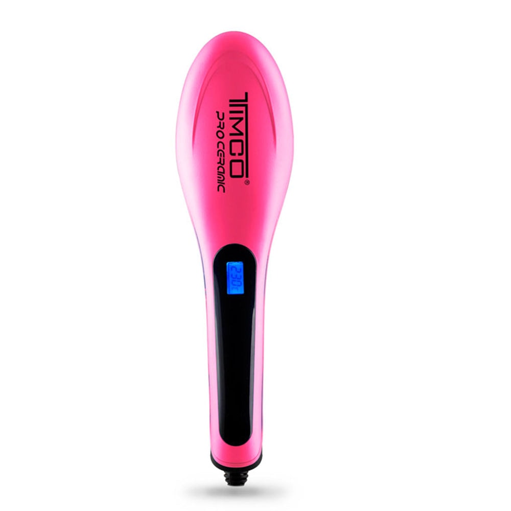 Cepillo Alaciador Electrico de Cabello Ceramica Generador De Iones Timco CE-002R — imagen 3