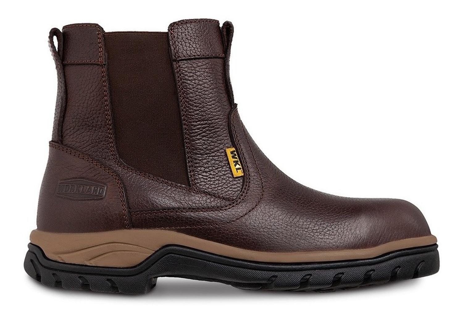 Bota Botin Roper Con Casco Cafe Workland — imagen 1