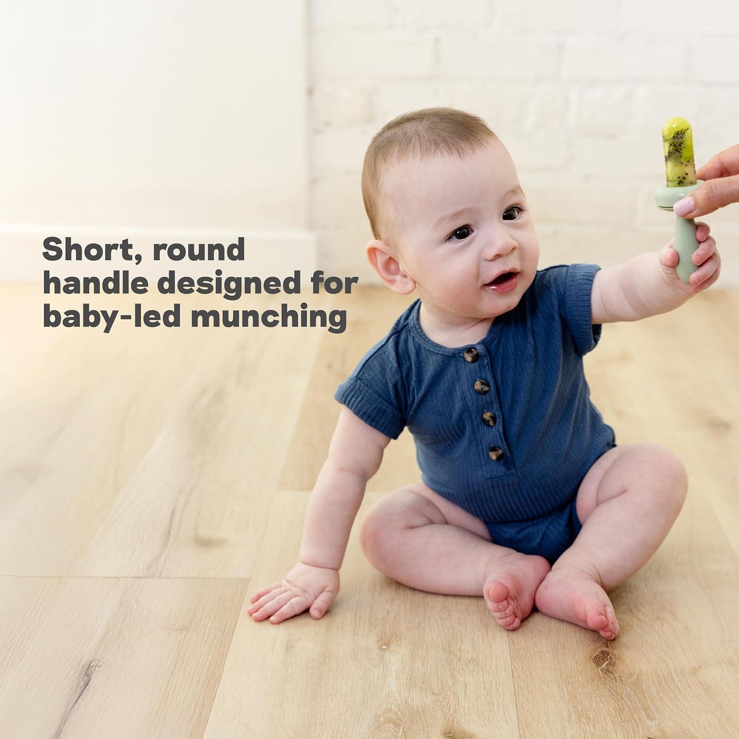 Alimentador EzPz Baby-Led Gris para Bebé de Silicón — imagen 4