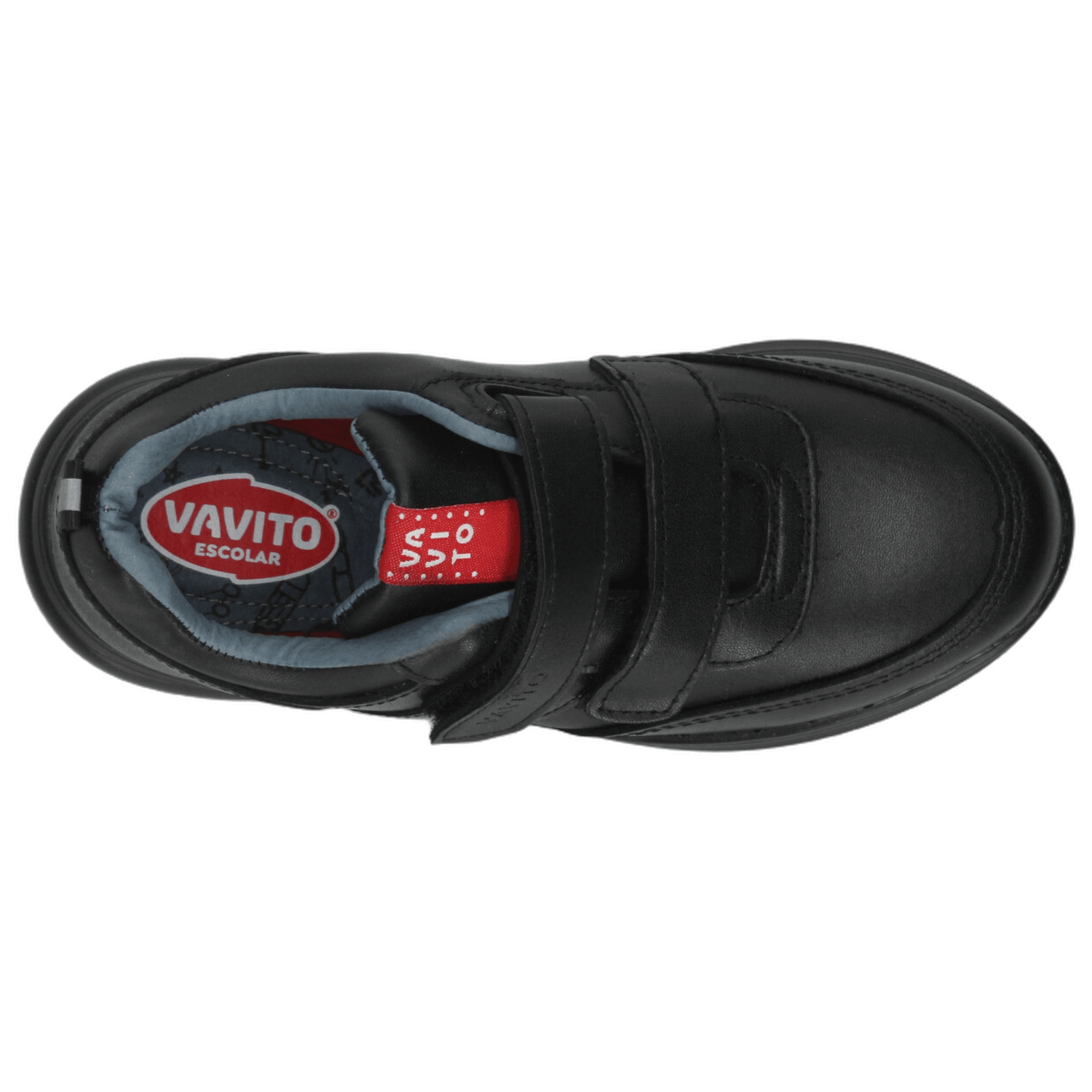 Zapato Vavito Niño Escolar Adhesivo Cómodo Negro Infantil T22-26 — imagen 8
