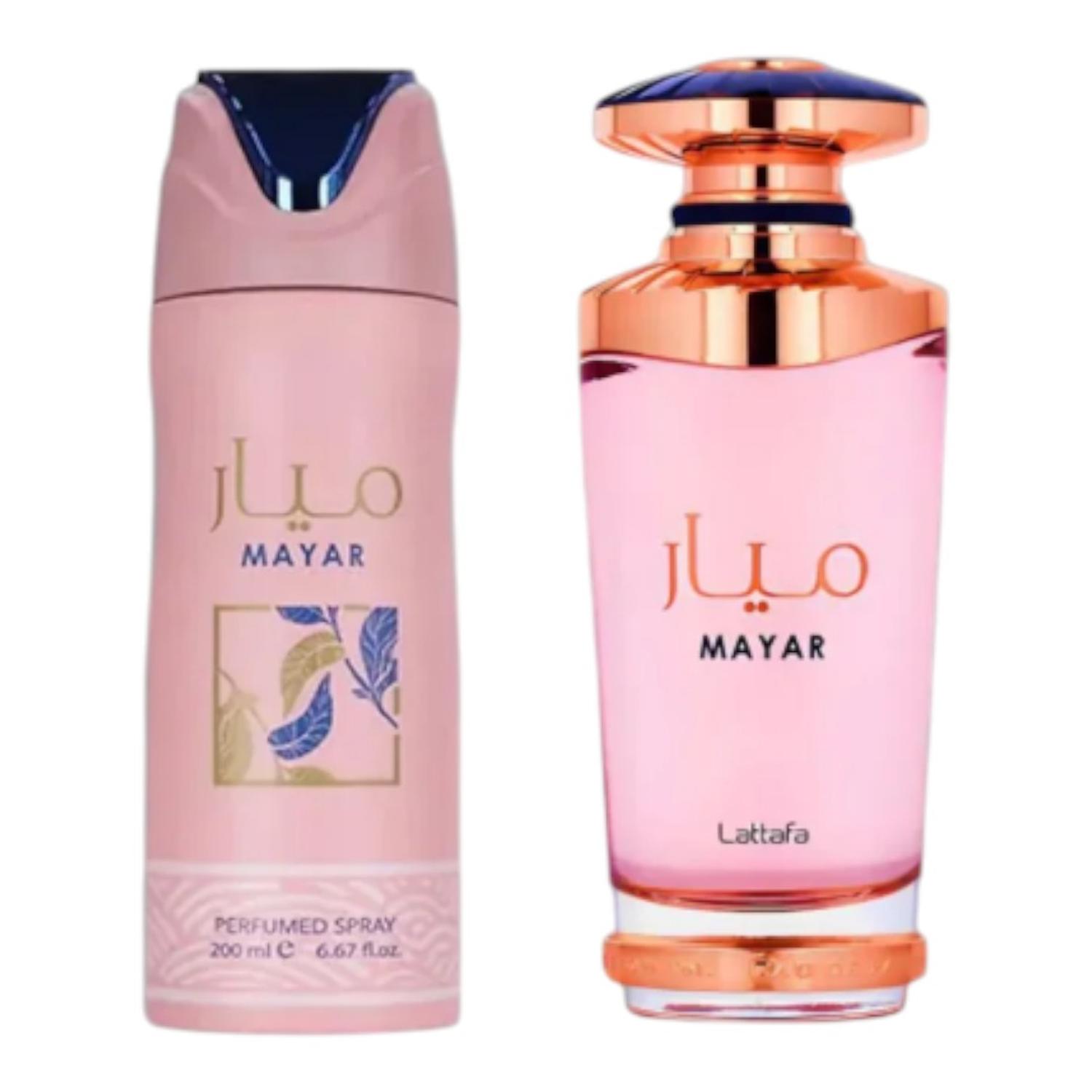 LATTAFA GIFT SET MAYAR 2 PIEZAS BODY SPRAY+PERFUME — imagen 1