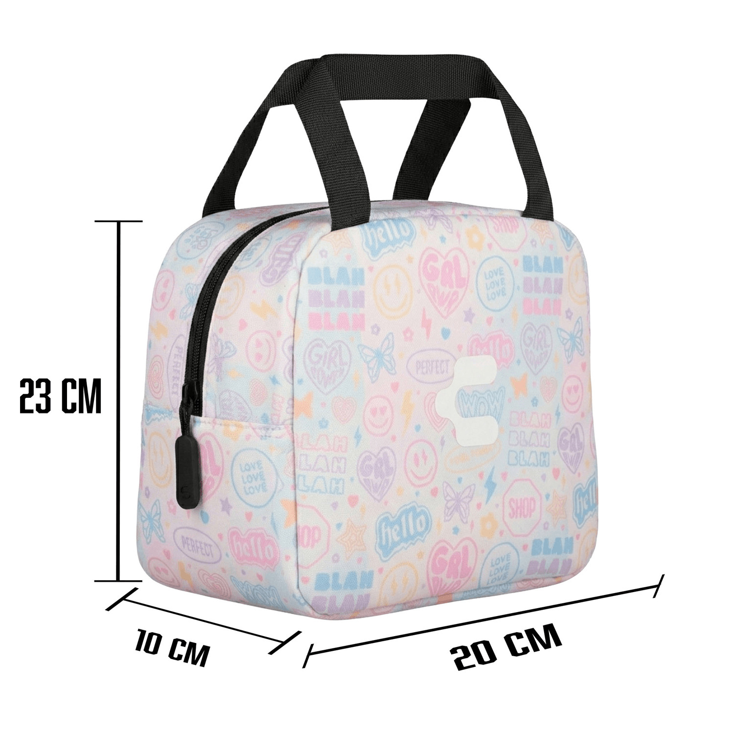 Mochila Charly Pastel Pop Niña Blanco Escolar Lonchera Infantil — imagen 7