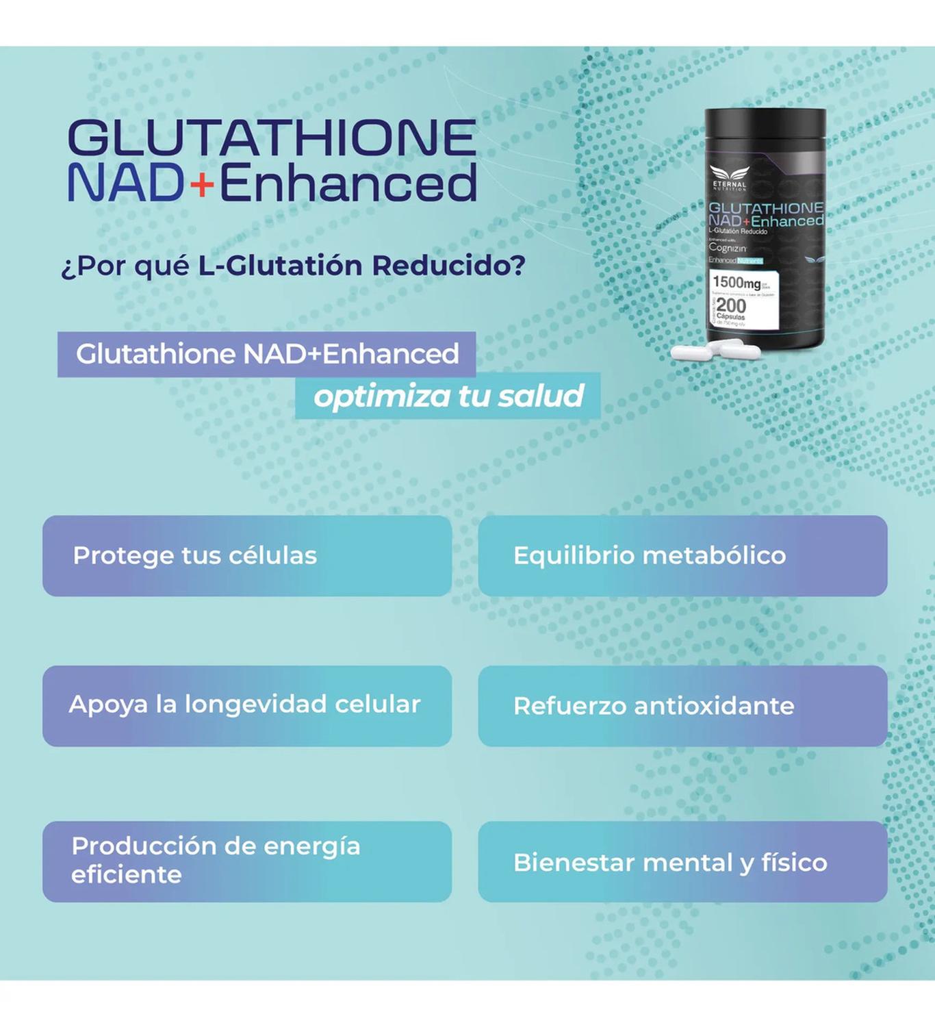 Essentials: L-Glutatión con NAD+, Cognizin Citicolina y Aminoácidos, Antioxidante, 200 Cápsulas — imagen 6