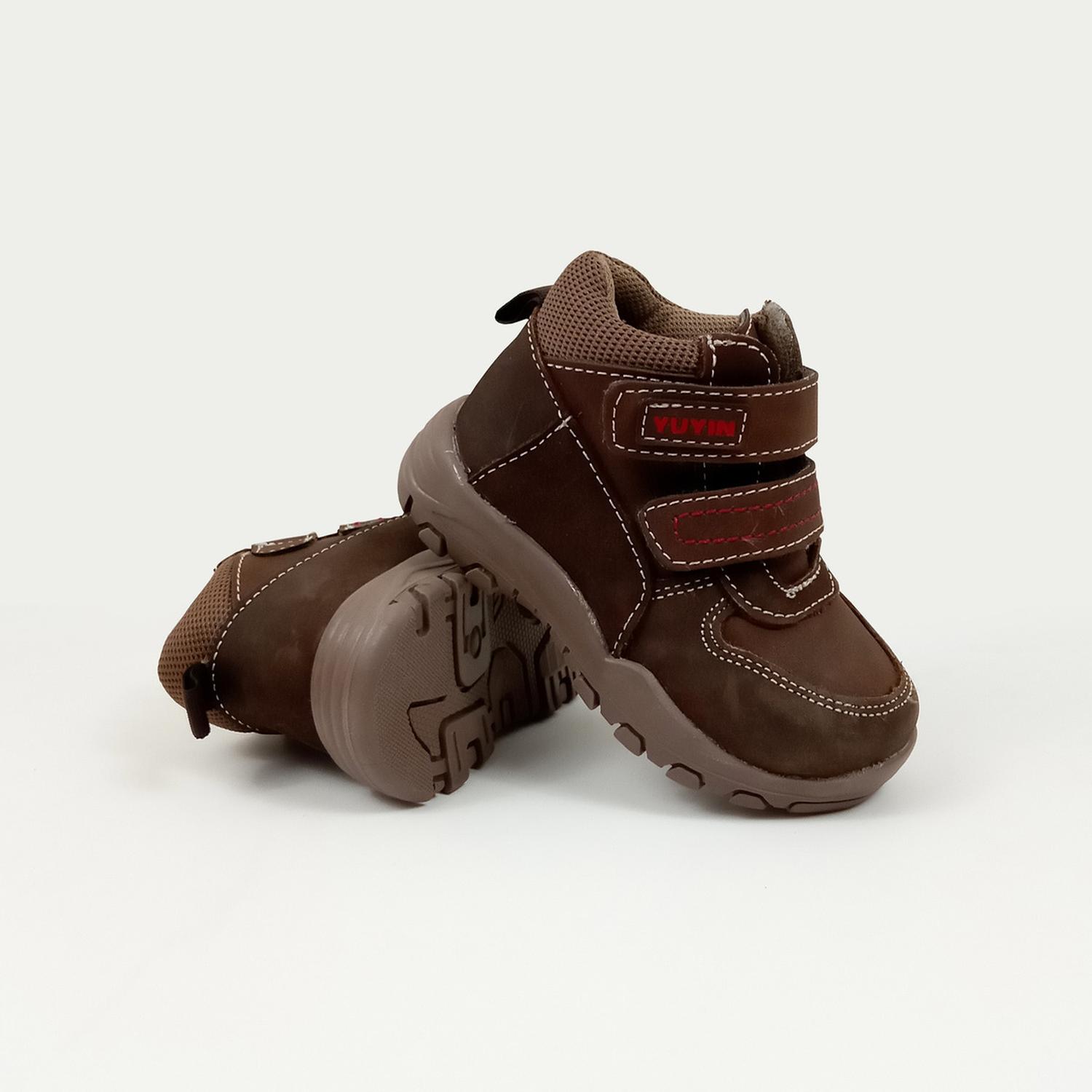 Bota Yuyin Niño Cinta Adhesiva Casual Café Infantil T12-17 — imagen 8