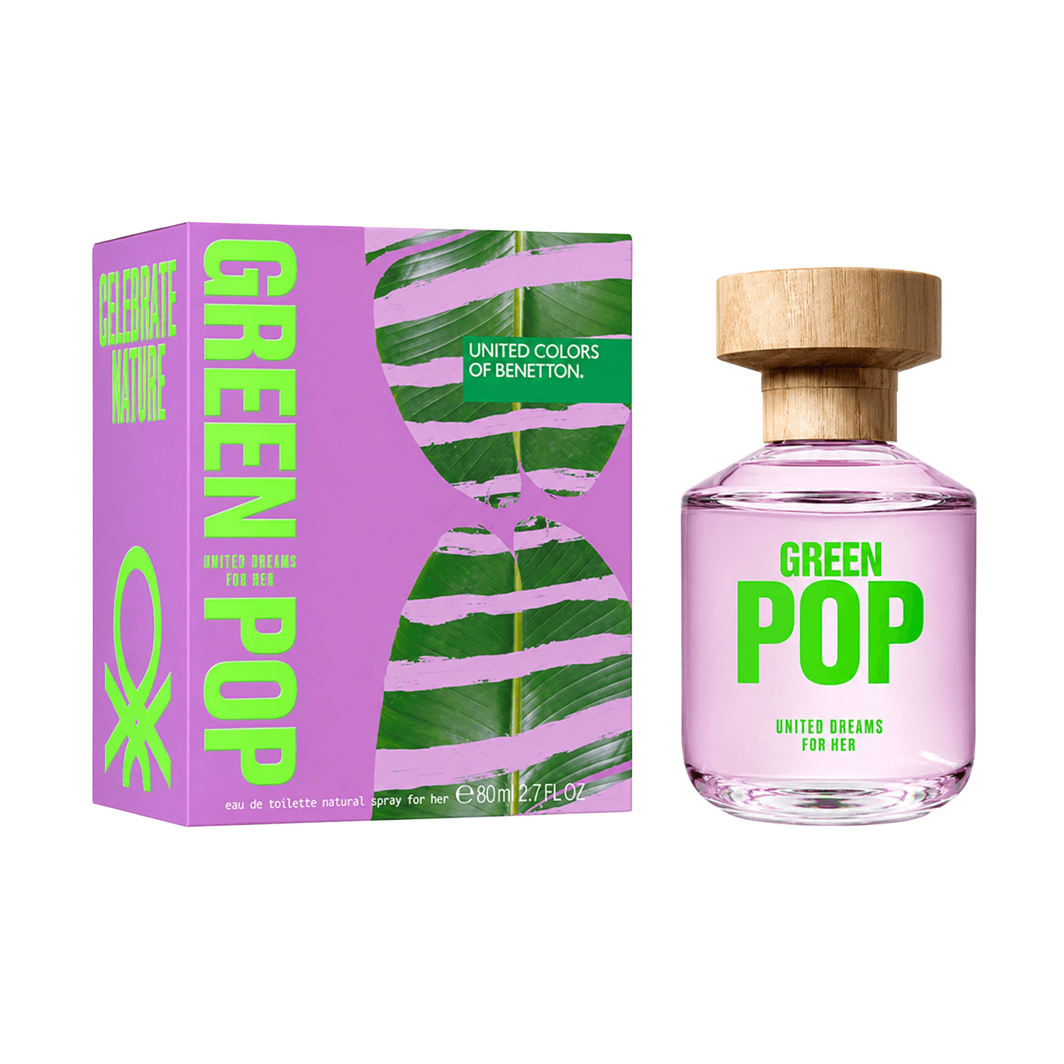Perfume Dama Benetton Green Pop 80ml Mujer — imagen 2