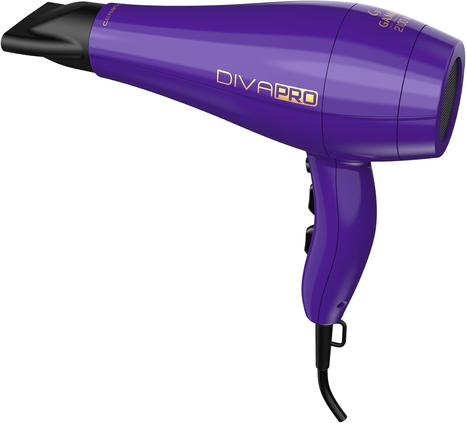 Secadora Cabello Profesional Diva Pro 4d Iones Ozono Cerámic Color Violeta — imagen 2