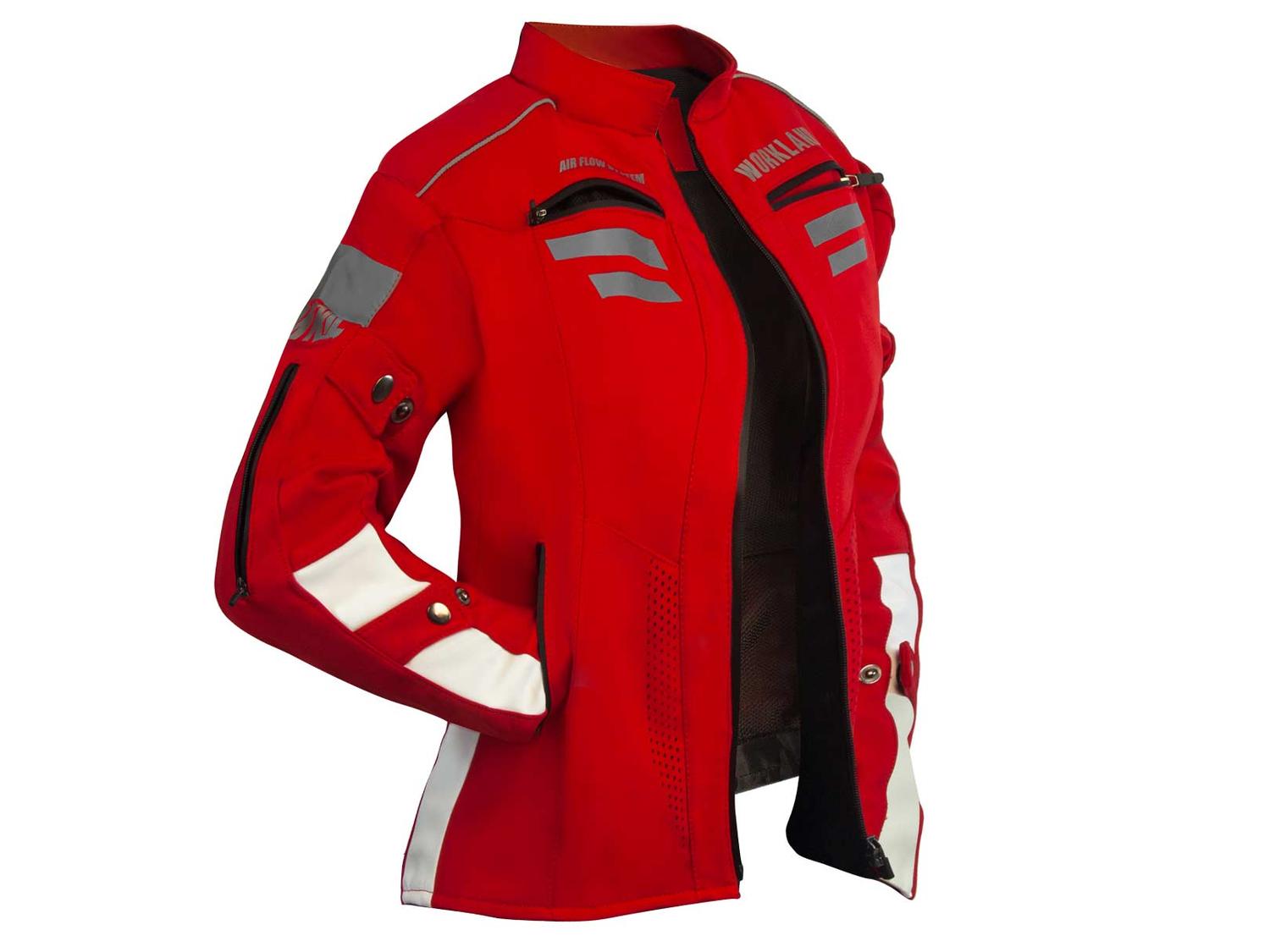 Chamarra moto mujer impermeable protecciones biker WKL 85 RO — imagen 2