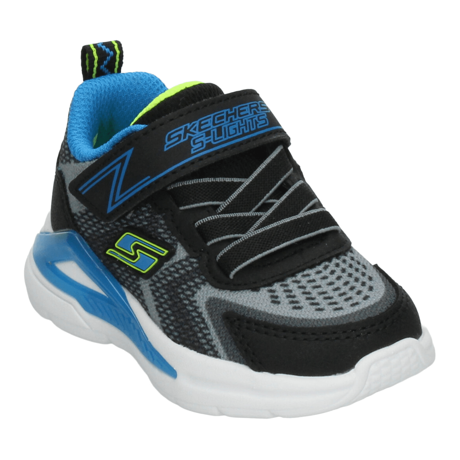 Tenis Skechers S-Lights Niño Negro Deportivo Led Infantil T11-16 — imagen 5