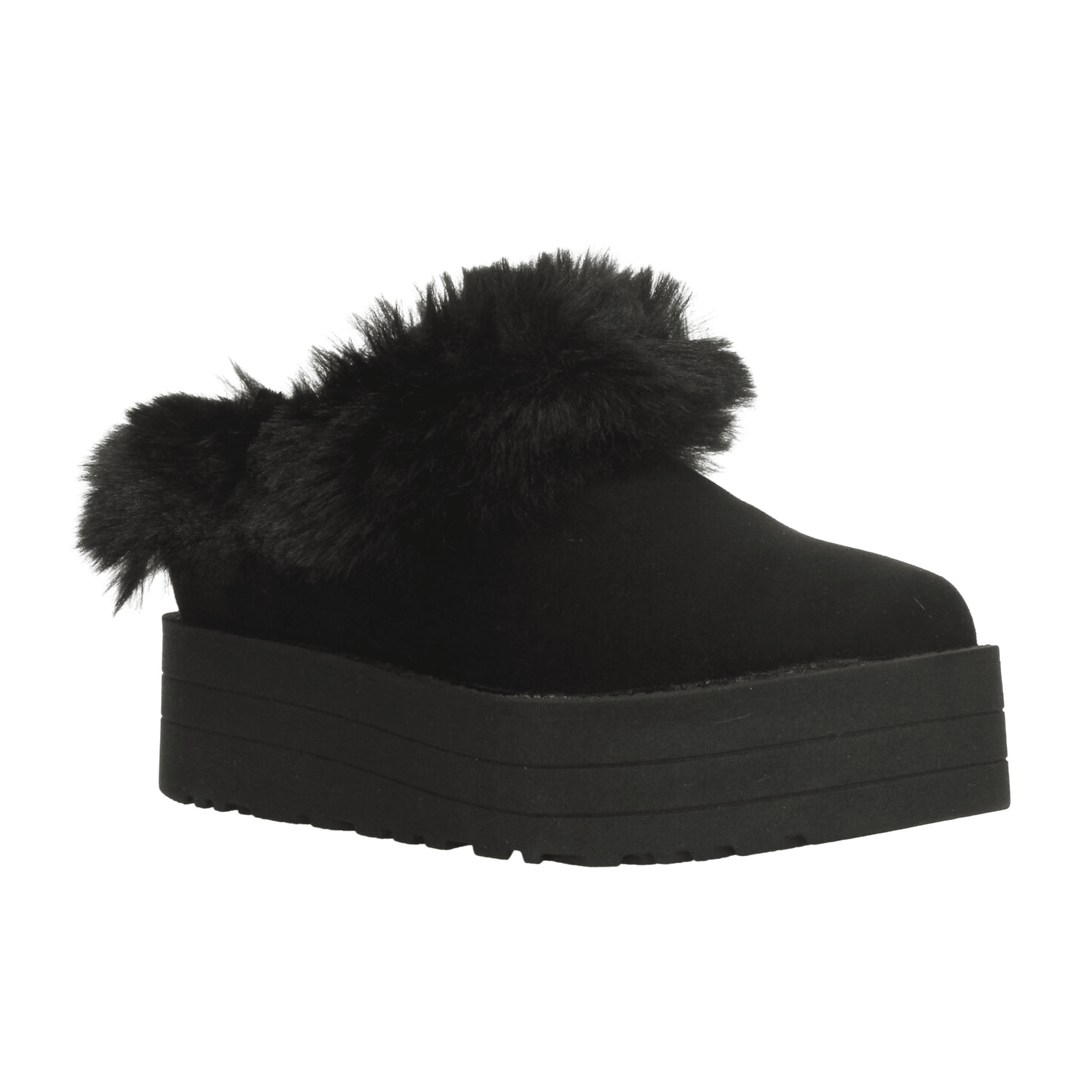 Zueco Rojo Cereza Dama Pantufla Plataforma Casual Negro Mujer — imagen 11