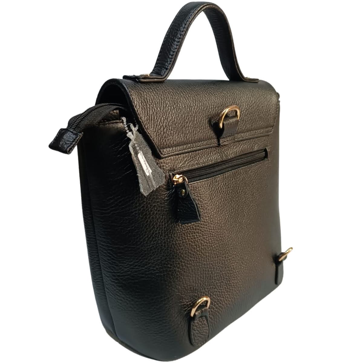 Bolsa Mochila Mariconera Para Dama De Piel Roxana — imagen 8