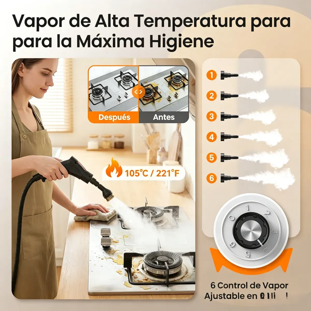 Limpiador Portátil de Vapor — imagen 4