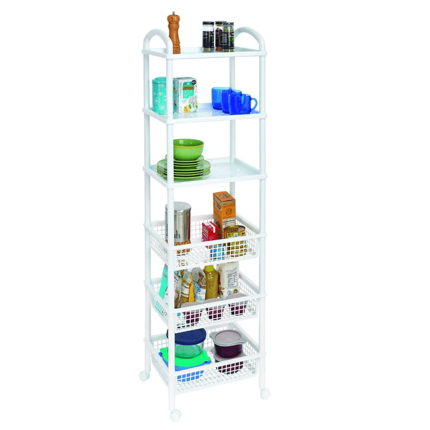 MUEBLE ORGANIZADOR CON 3 CESTAS Y 3 CHAROLAS — imagen 1