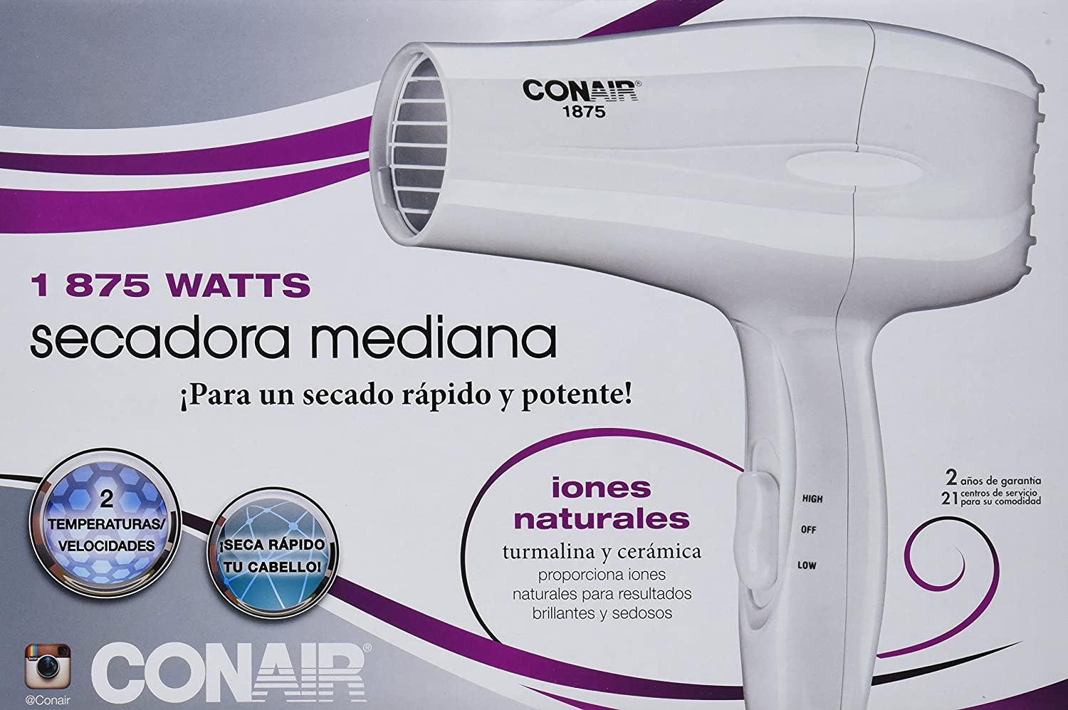 Secadora Cabello Conair 303es Iones Cerámica Viaje Compacta Ligera — imagen 3