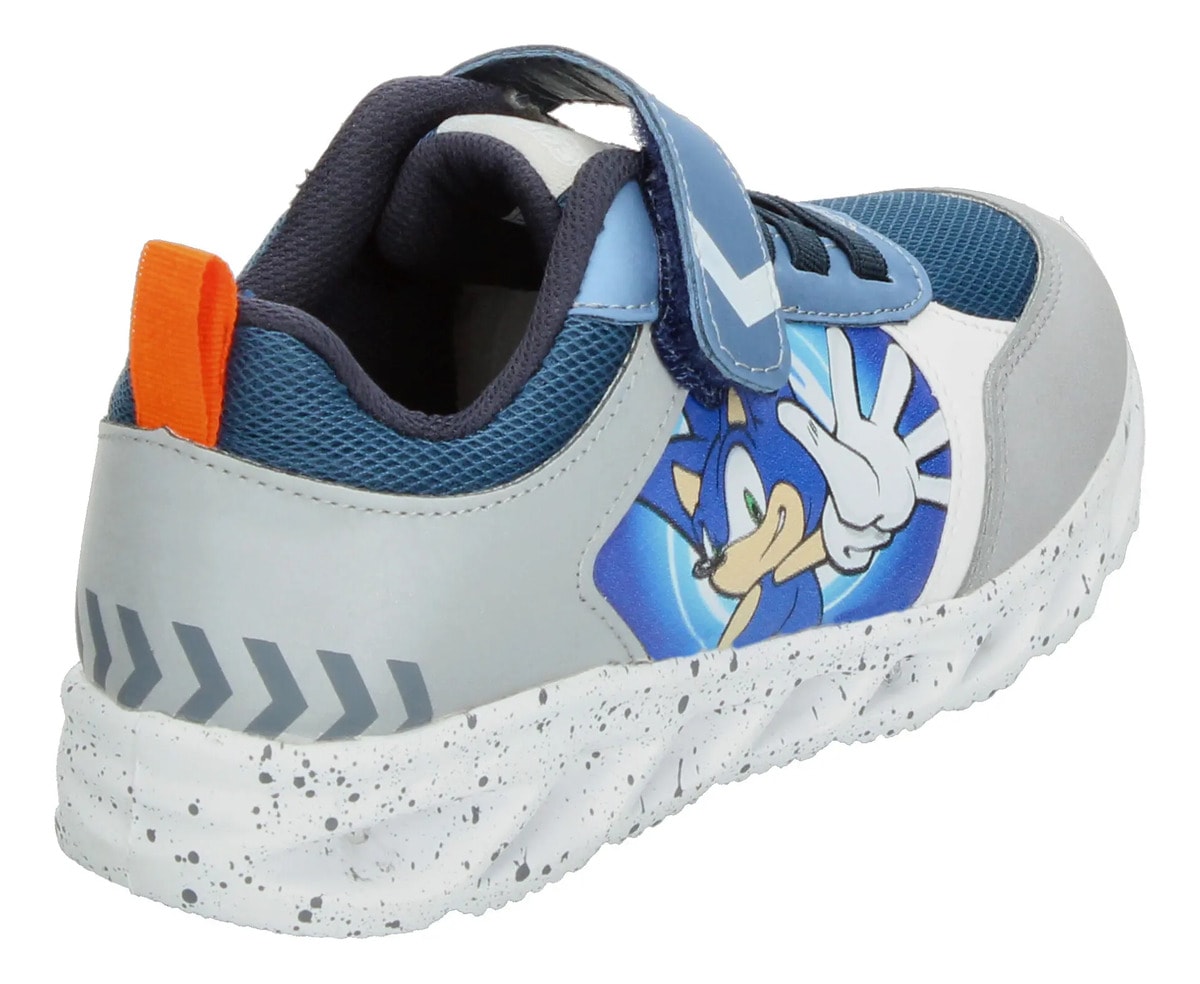 Tenis Sonic Niño Cinta Adhesiva Luz Azul Infantil T18-22 — imagen 13
