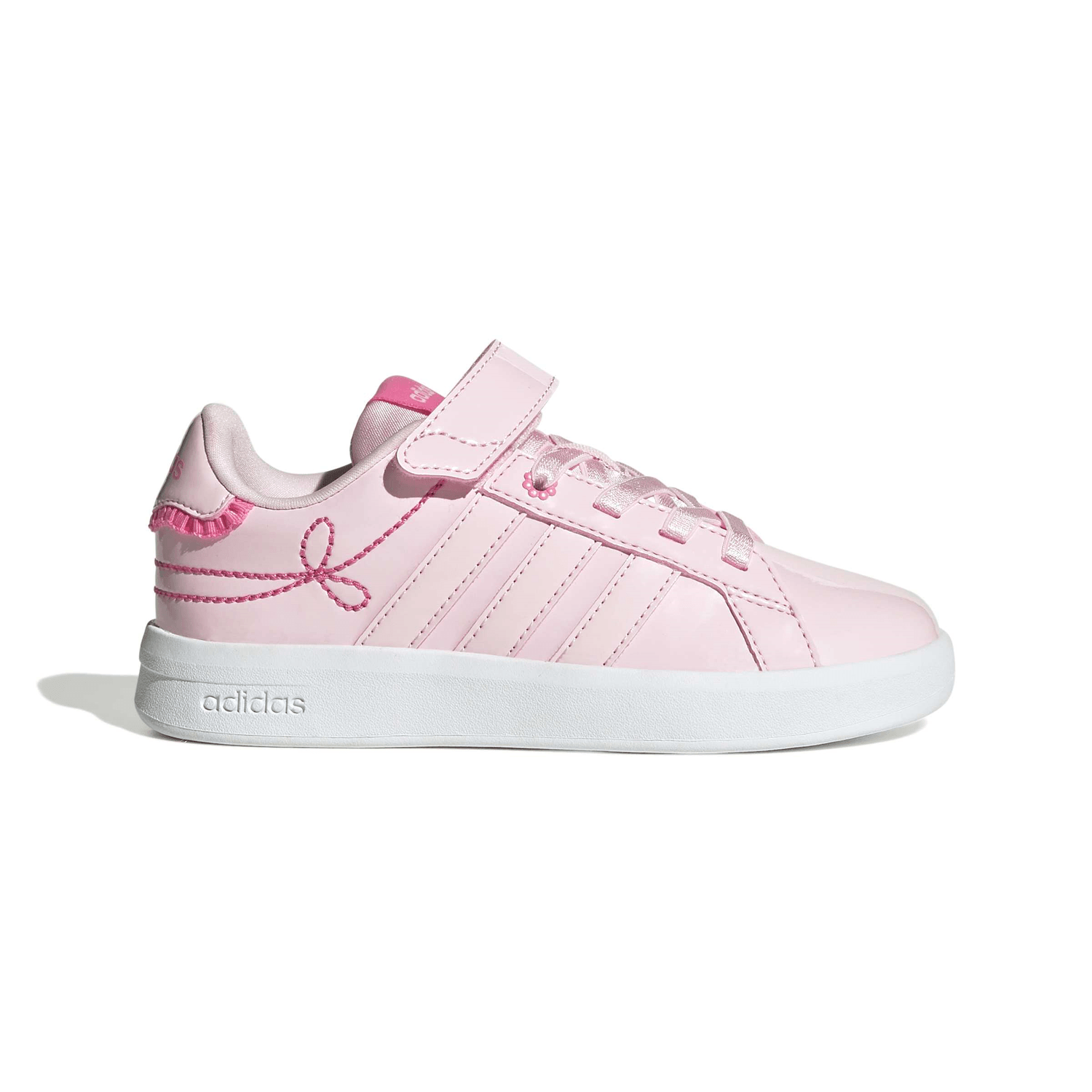 Tenis Adidas Grand Court 3.0 Niña Casual Cómodo Deportivo Rosa Infantil T16-22 — imagen 1