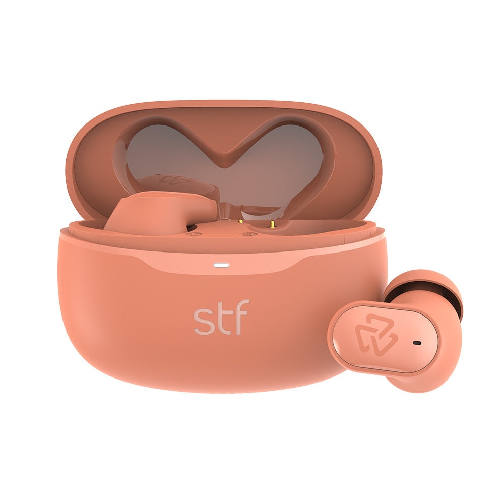 Audifonos Inalámbricos Tws Dune STF 42hrs Uso Protección IPX4 Naranja — imagen 5