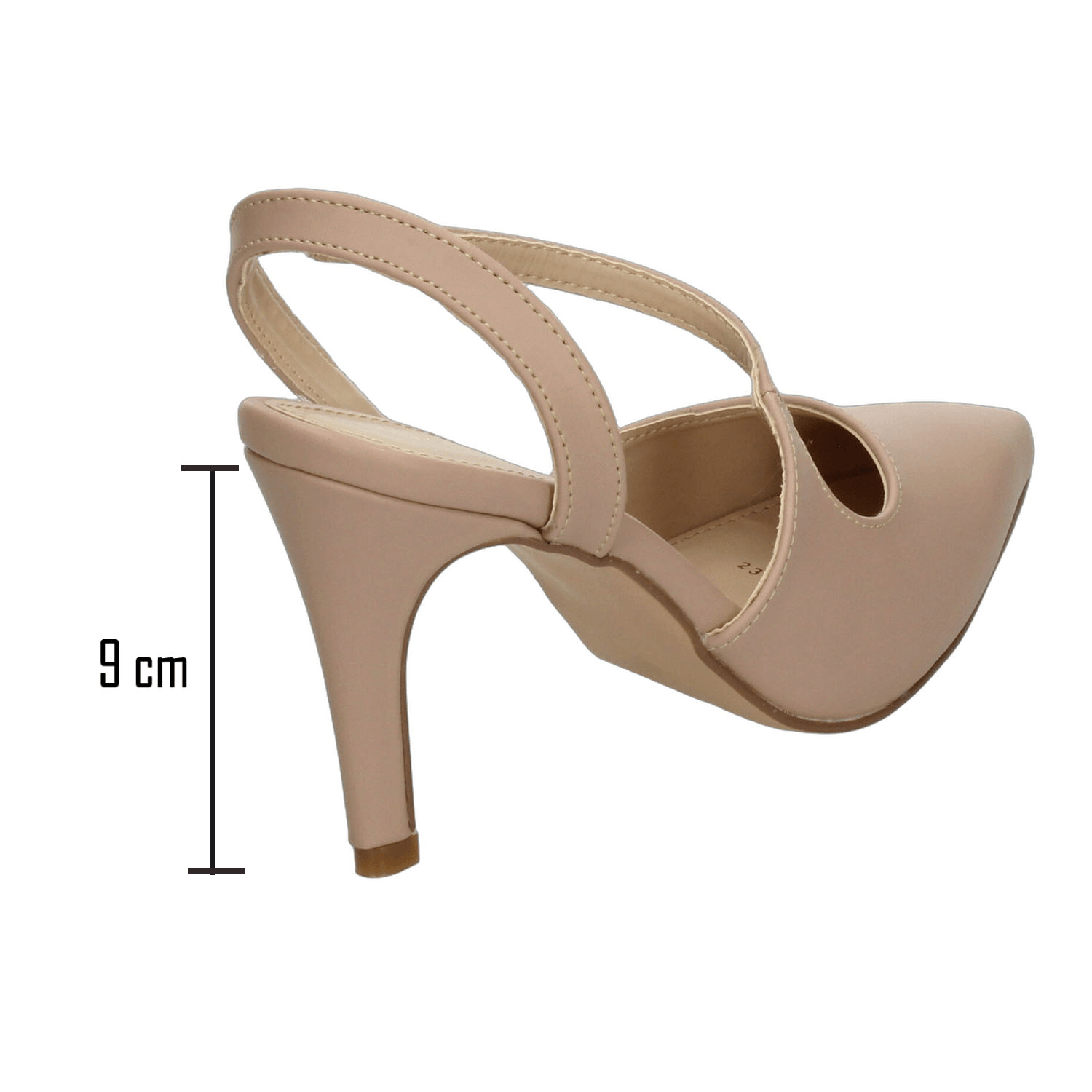 Zapatillas Paulina Dama Formal Tacón Puntiagudo Nude Mujer — imagen 3