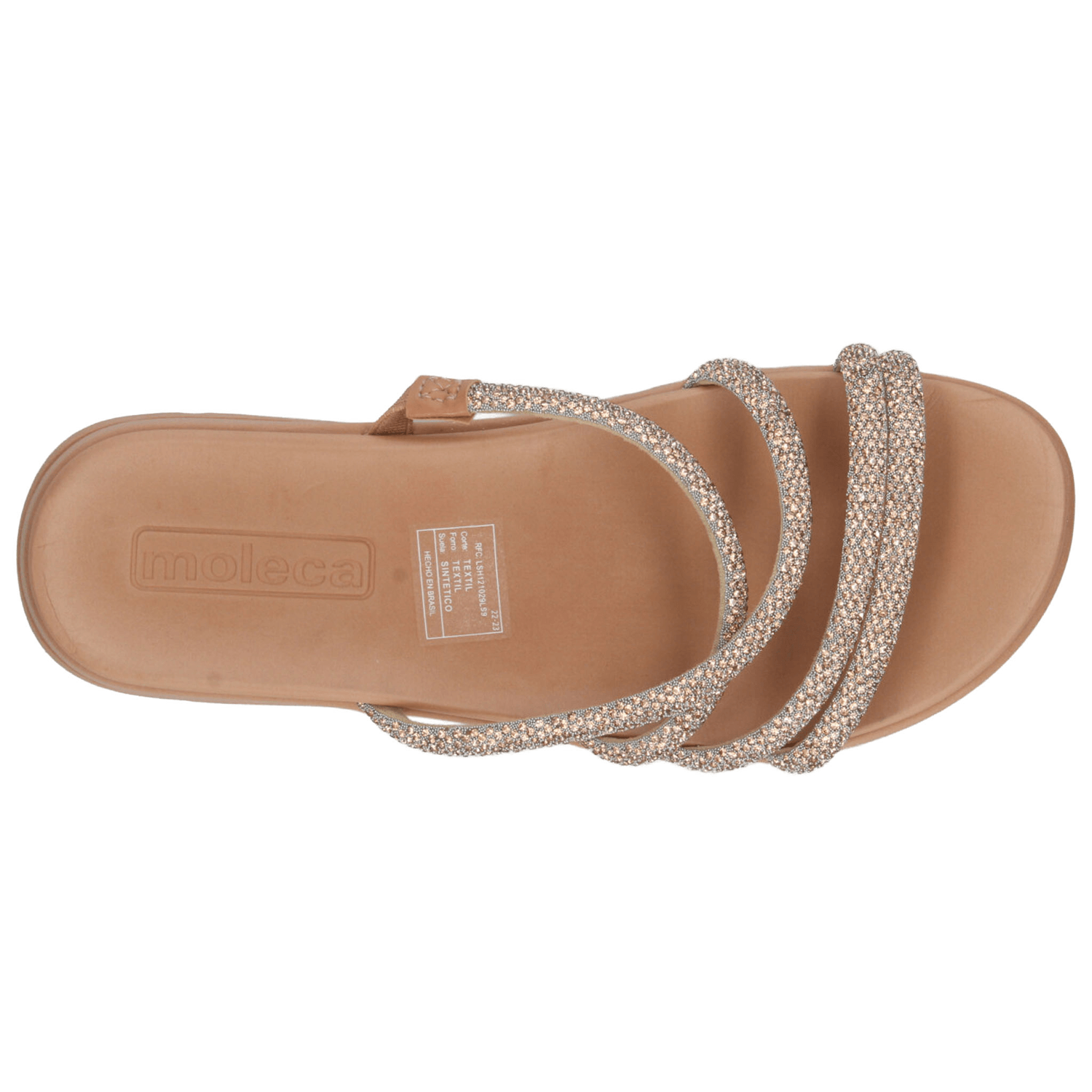 Sandalias Moleca Dama Casual Dorado Mujer — imagen 8