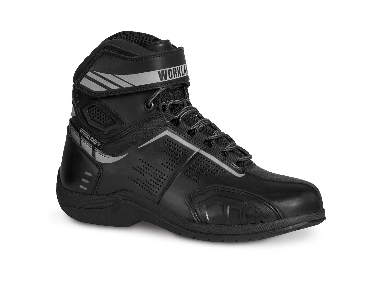 Bota mujer motociclista biker botin moto WKL 80016 Negro N — imagen 10