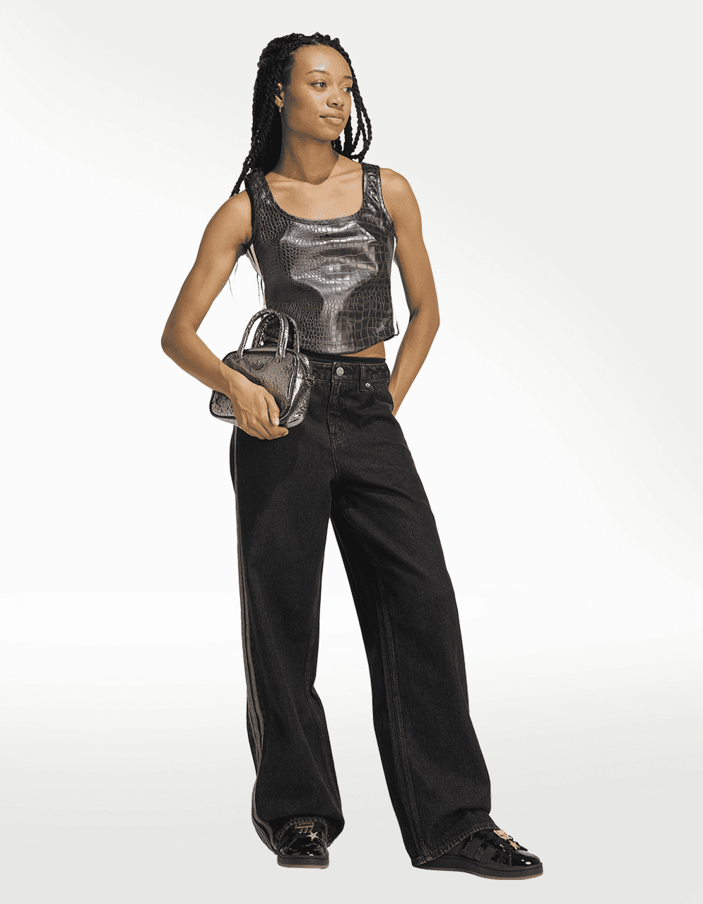 Corset Adidas Pleather Negro - Mujer — imagen 6