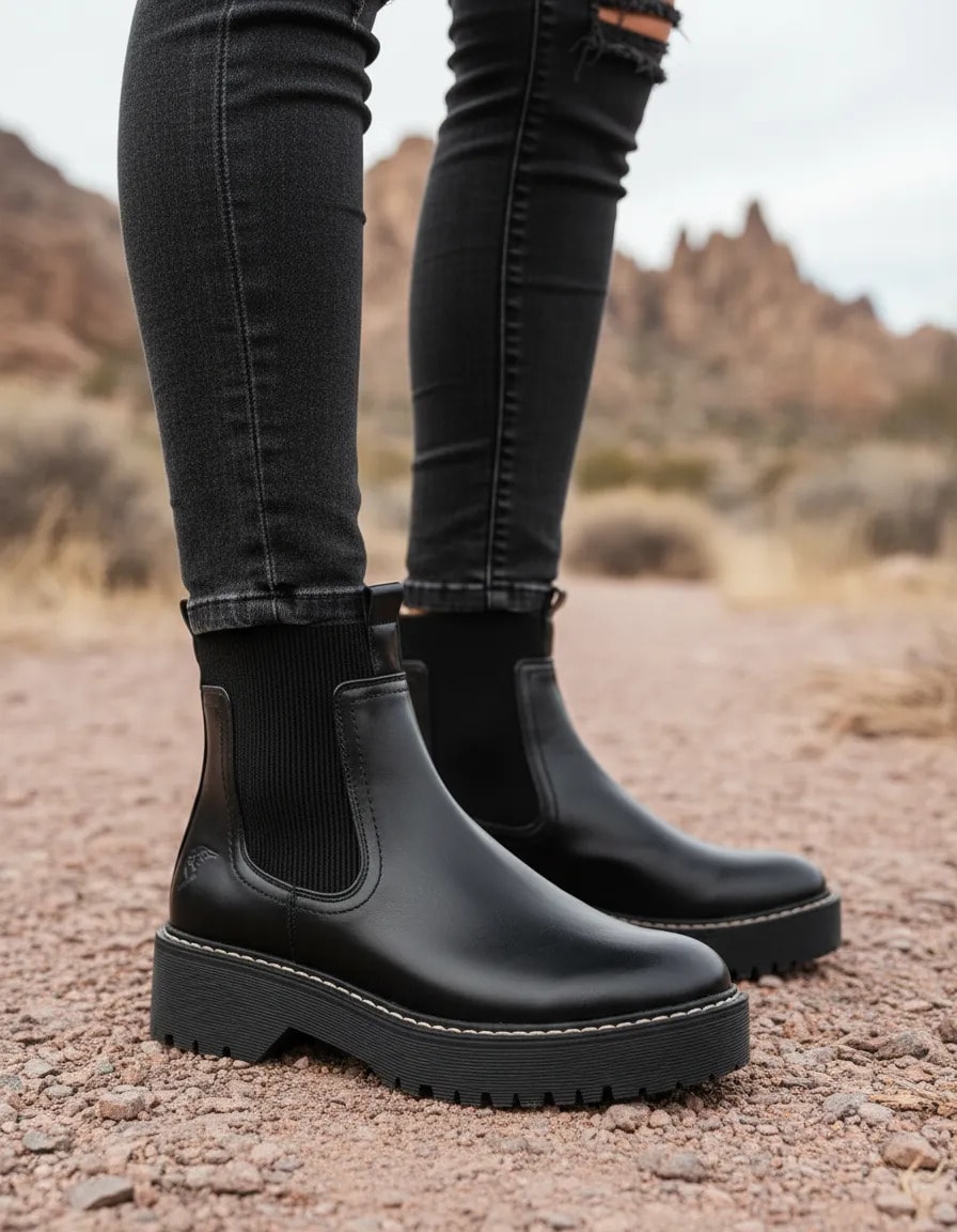 Bota Goodyear Dama Moto Liso Suela Track 1086425 — imagen 7