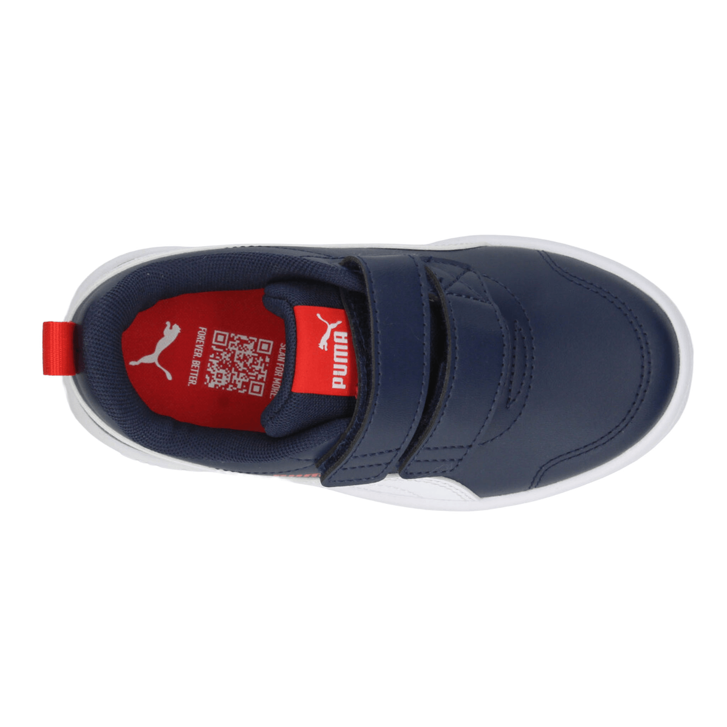 Tenis Puma Courtflex V3 Niño Casual Azul Infantil T16-22 — imagen 8