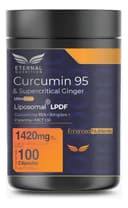 Essentials: Cúrcuma 95%, Jengibre Supercrítico + Piperina, Antiinflamatorio Natural, 100 Cápsulas