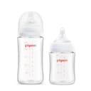 Combo Biberon Pigeon 160ml y 240ml Vidrio Softouch Anticolic