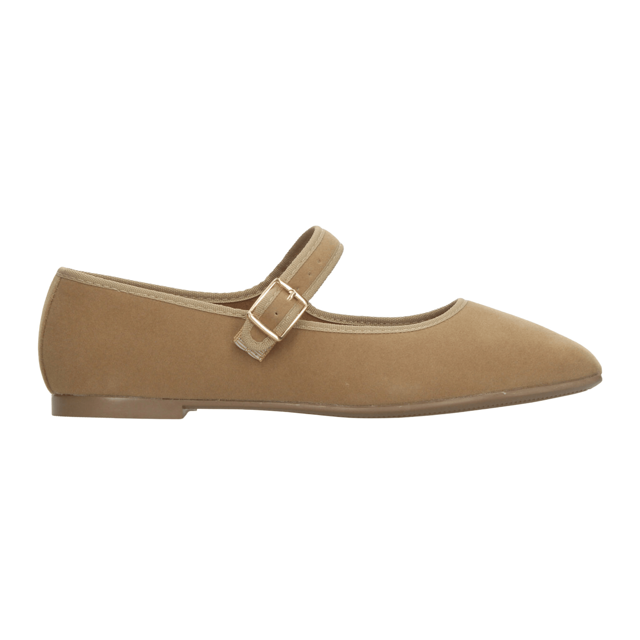 Flats Paulina Mary Jane Dama Café Casual Gamuza Camel Mujer — imagen 10