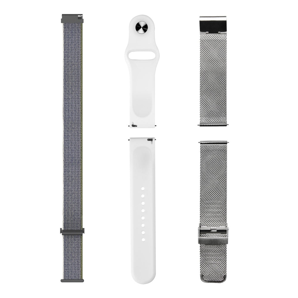 Kit Correas Smartwatch STF Kronos: textil, silicon y metálica 22mm — imagen 2