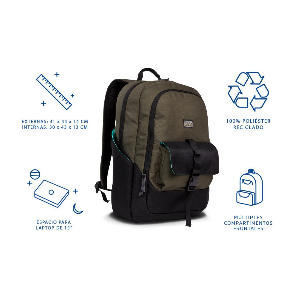 Combo Ecológico: Mochila materiales Reciclados + Audífono Inalámbrico In-ear Energy Sistem Eco — imagen 12