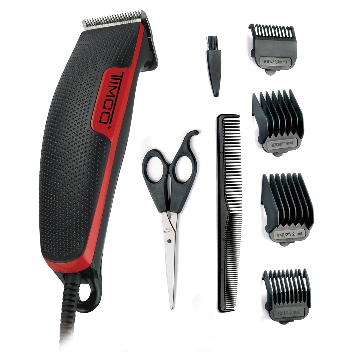 Maquina de Corte Cabello Barba Eléctrica Clipper Trimmer Peines Guia de Aumento Timco HC-886 R — imagen 2