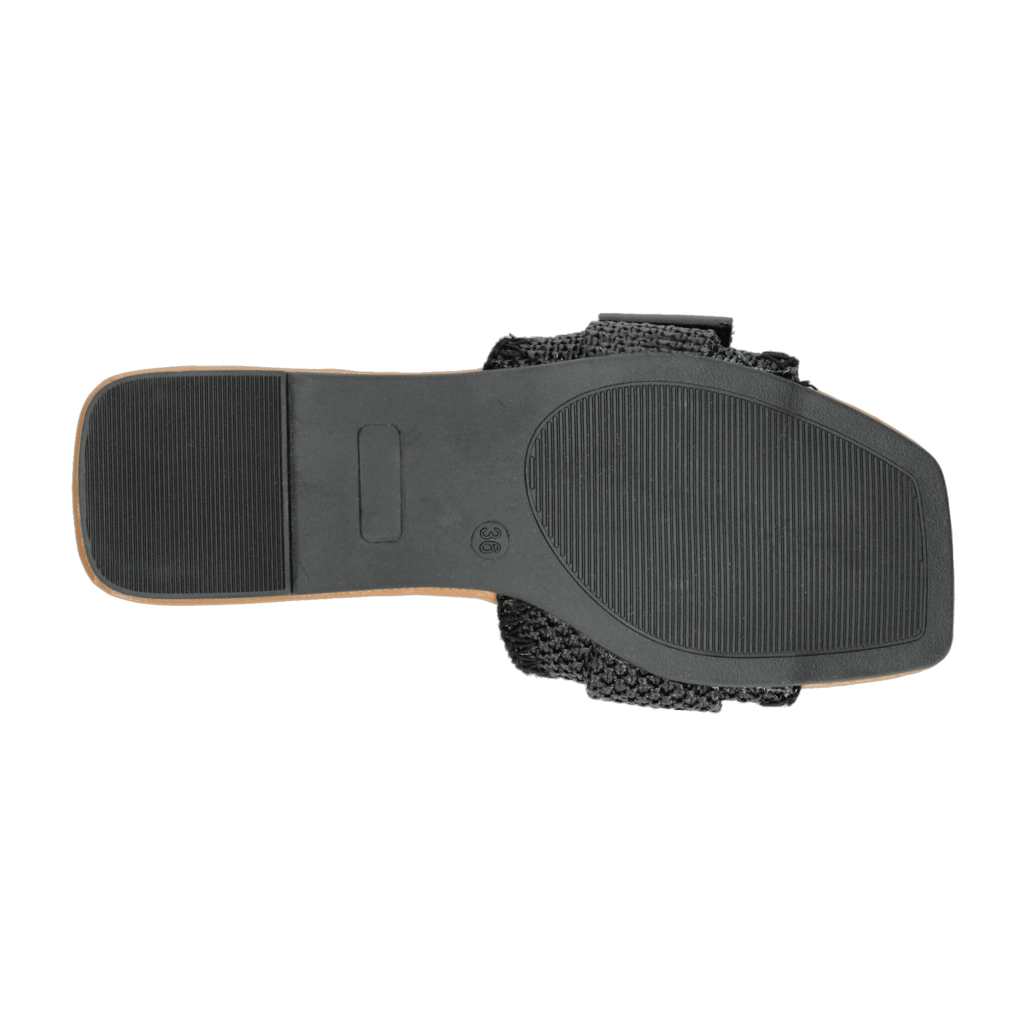 Sandalias Efe Dama De Piso Slideon Casual Negro Mujer — imagen 9