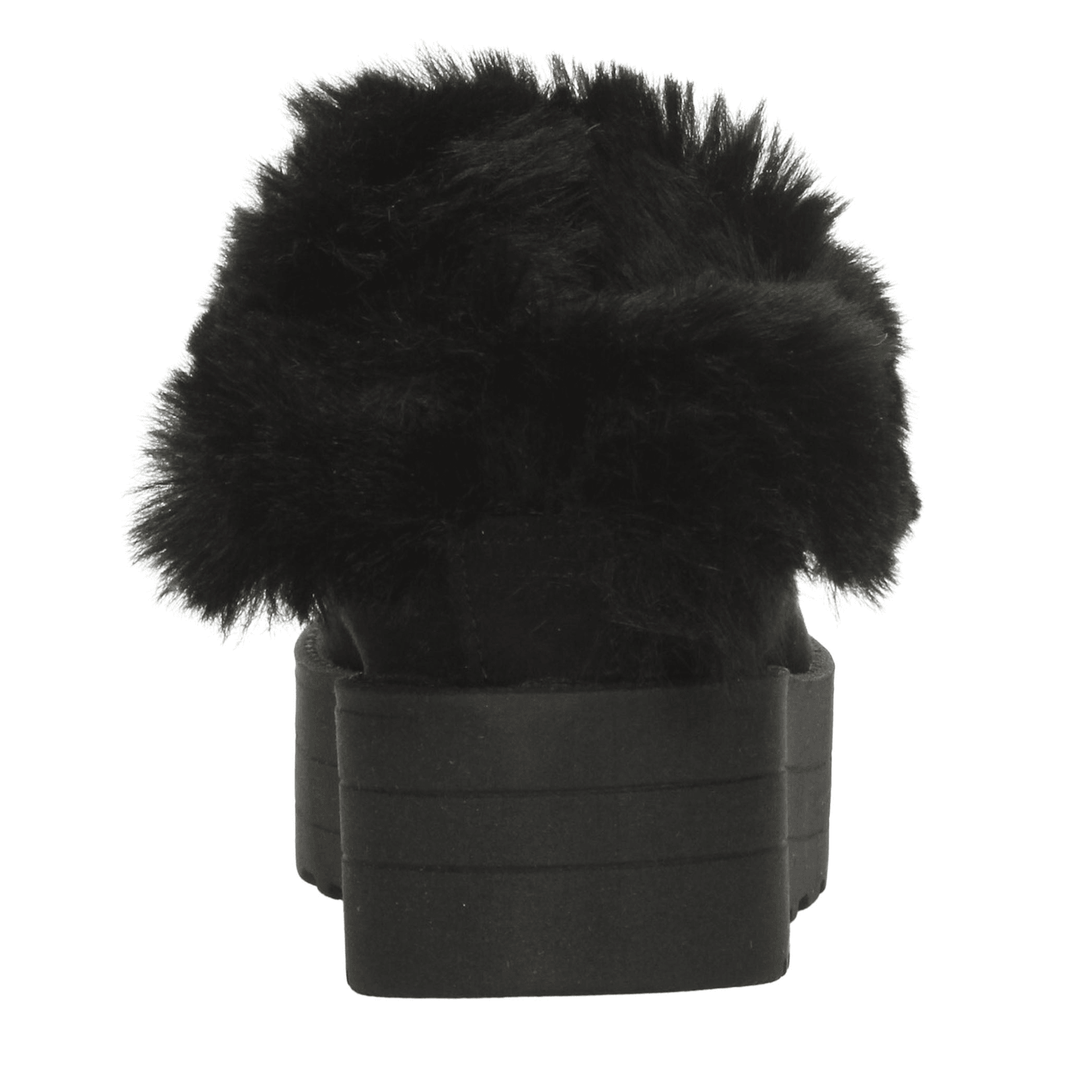 Zueco Rojo Cereza Dama Pantufla Plataforma Casual Negro Mujer — imagen 7