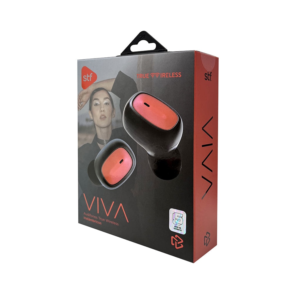 Audifonos Inalámbricos Tws Viva STF 12hrs Uso Rojo — imagen 6