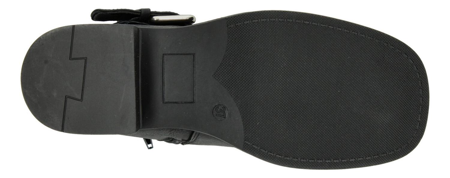 Botines Dama Berlin Negro Doble Hebilla Tacón Mujer — imagen 10