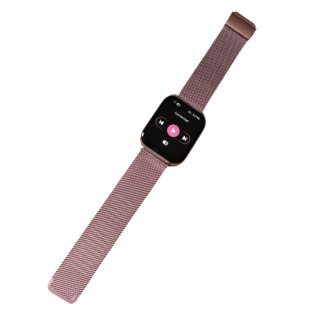 Filwans Gts Mini Smartwatch Notifica Apps con 2 Correas Metal rosa y silicona — imagen 4