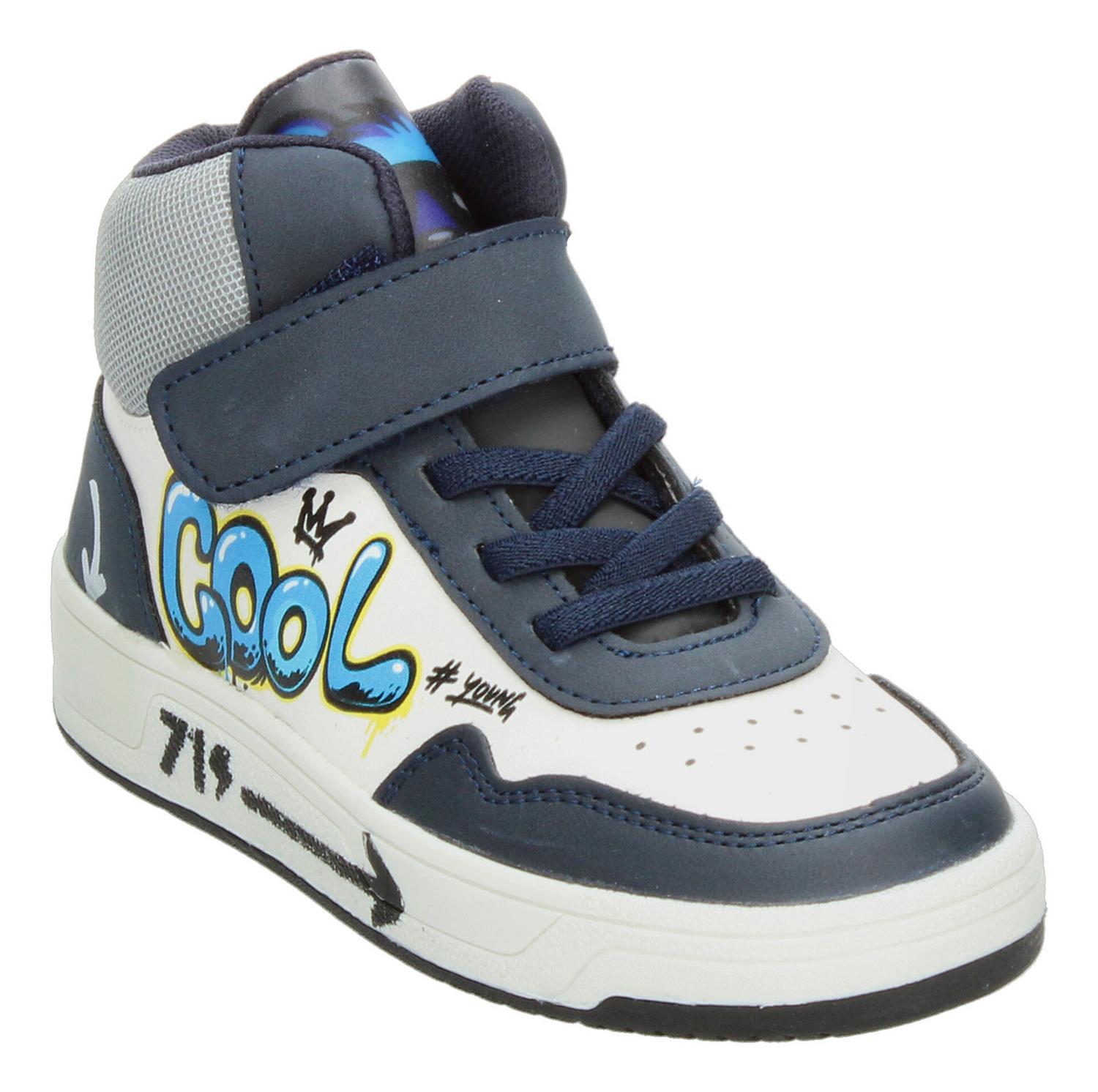 Tenis Niño Vavito Azul Marino Mid Cut Bota Casual Infantil T18-22 — imagen 5