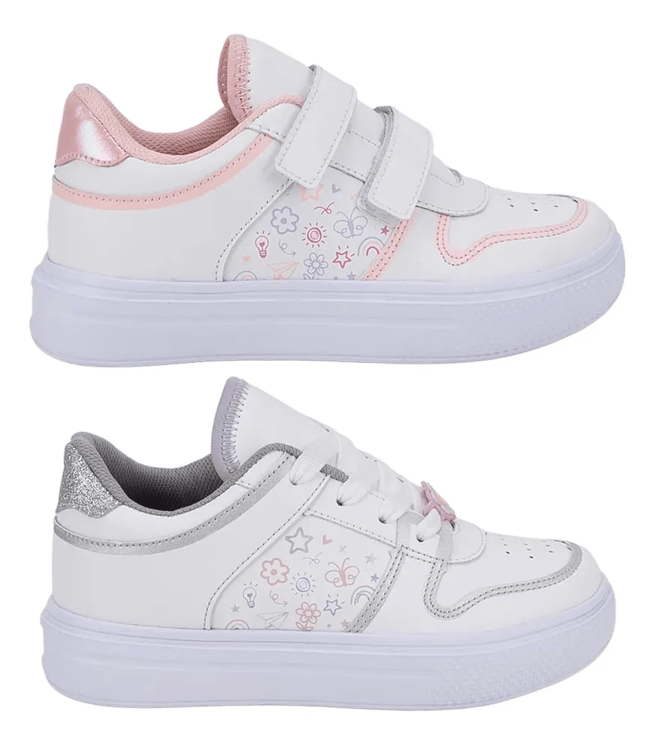 Tenis Escolar Urban Shoes Niña Kit 2 Pares Liso 1342211 — imagen 1