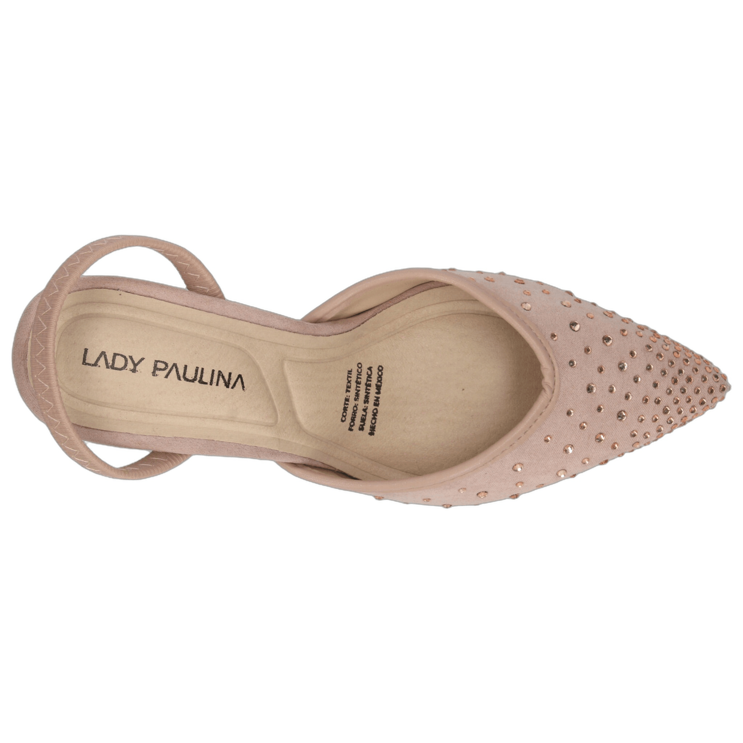 Zapatillas Paulina Dama Casual Tacón Slingback Nude Mujer — imagen 8
