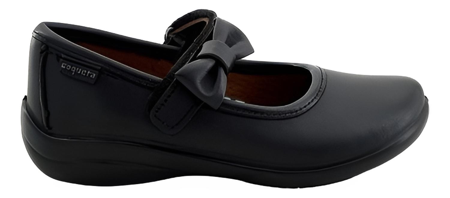 Zapato Niña Coqueta Negro Escolar Infantil T15-27 — imagen 2