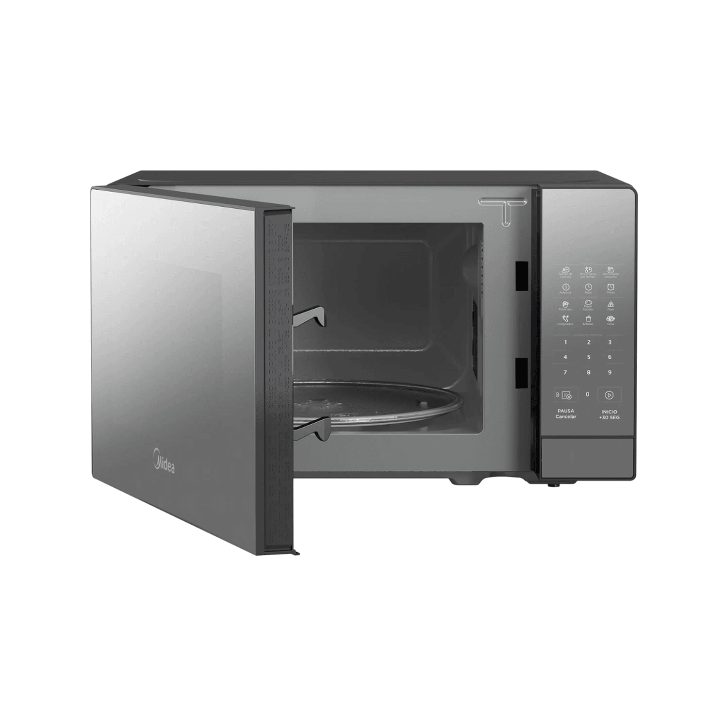 Horno Microondas Midea MMDR07S2MB 0.7 Pies Cúbicos Negro — imagen 3
