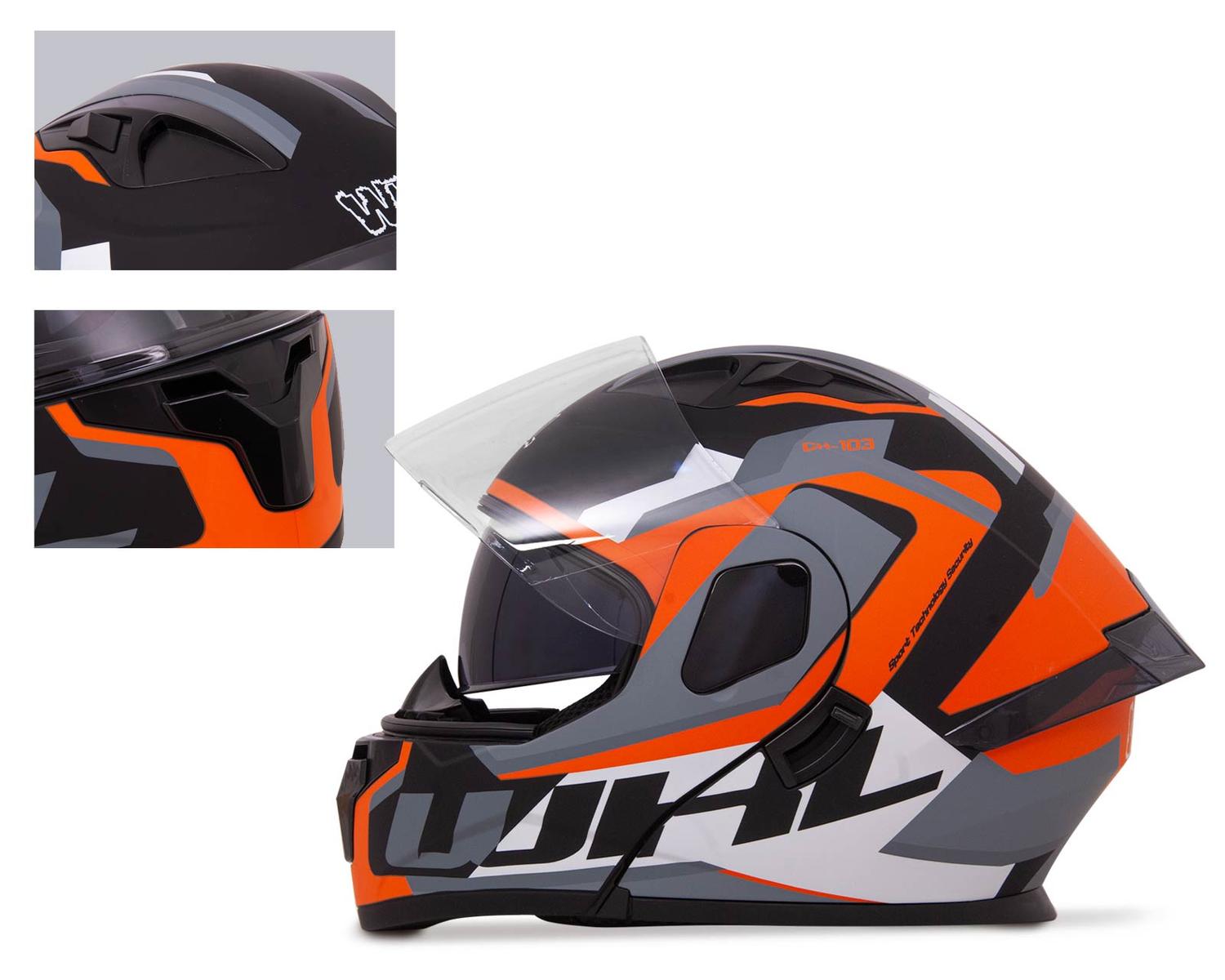 Casco Motocicleta Certificado Dot Abatible Vertex WKL Ch-103 — imagen 6