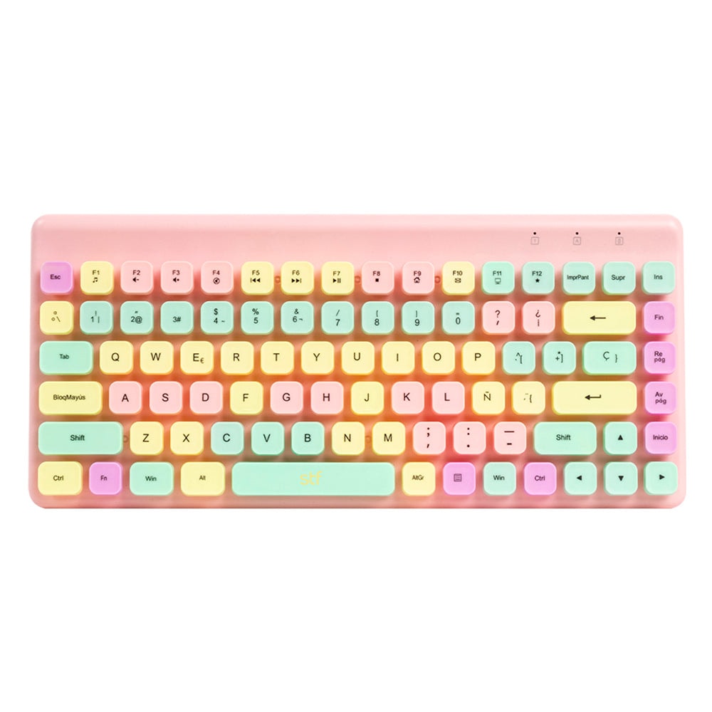 Kit Teclado + Mouse inalámbrico STF VIVA! para computadora Rosa — imagen 4